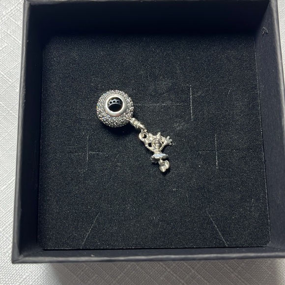 PANDORA DISNEY Floating MINNIE MOUSE Pave Dangle Charm Bead. Sterling Silver CZ. - Picture 4 of 5